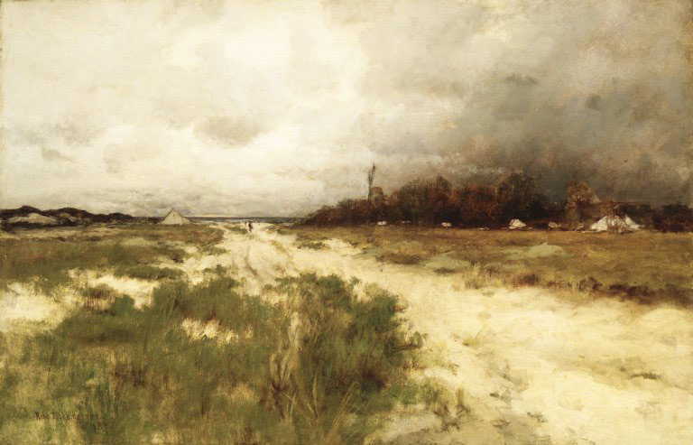 Coast Landscape, Dunes and Windmill